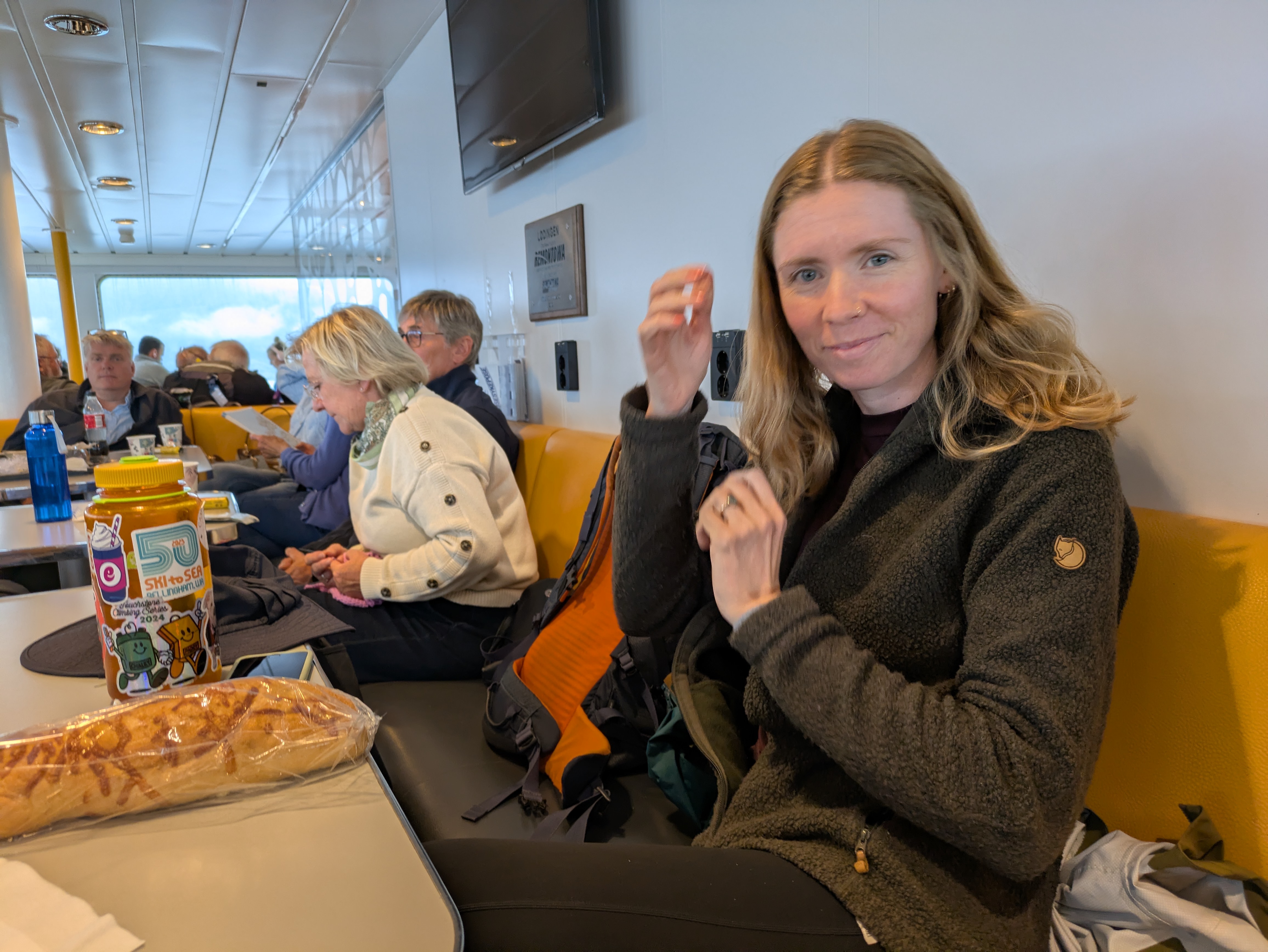 Emily on the ferry