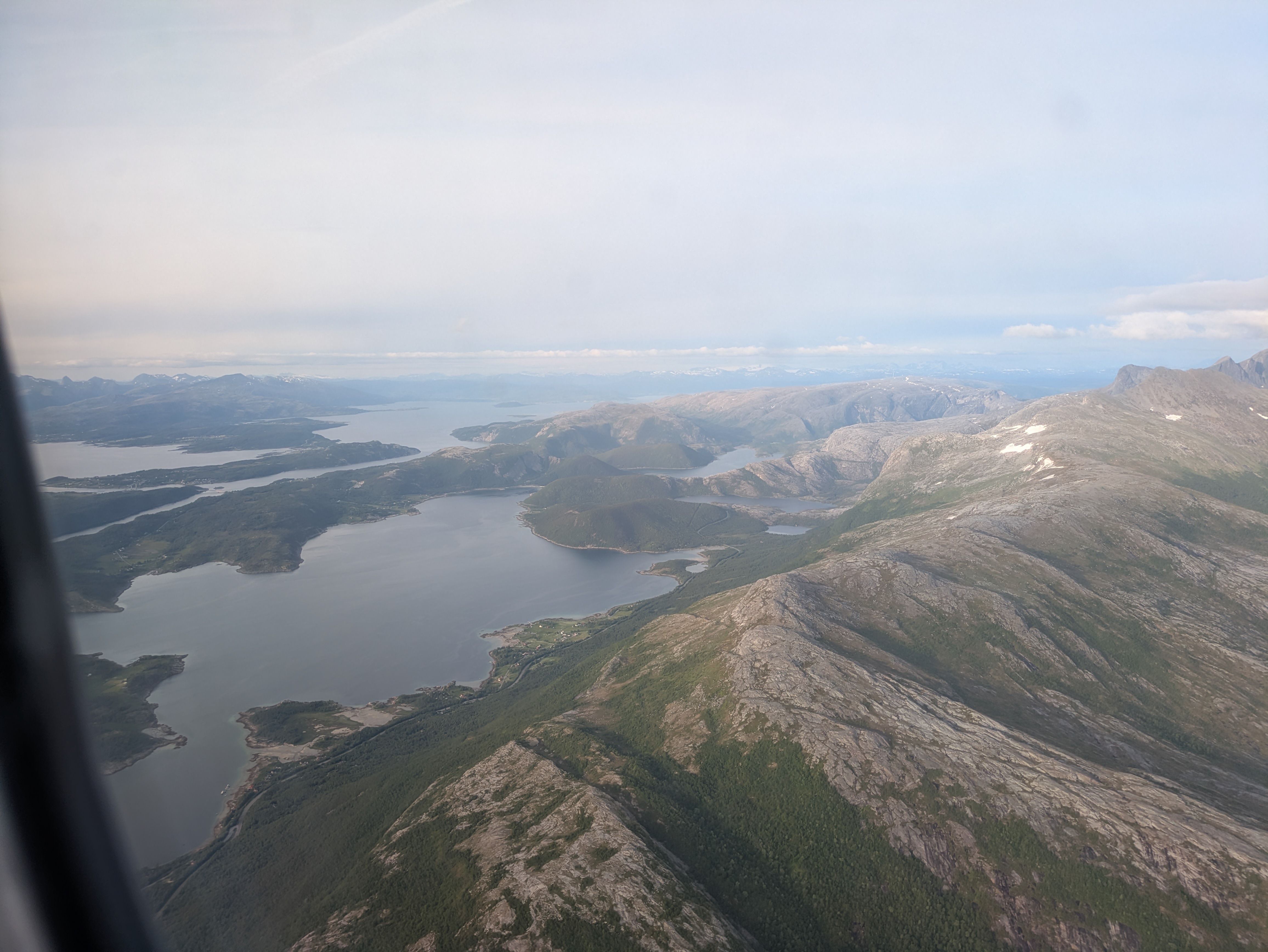 View from the plane, approaching Bodo